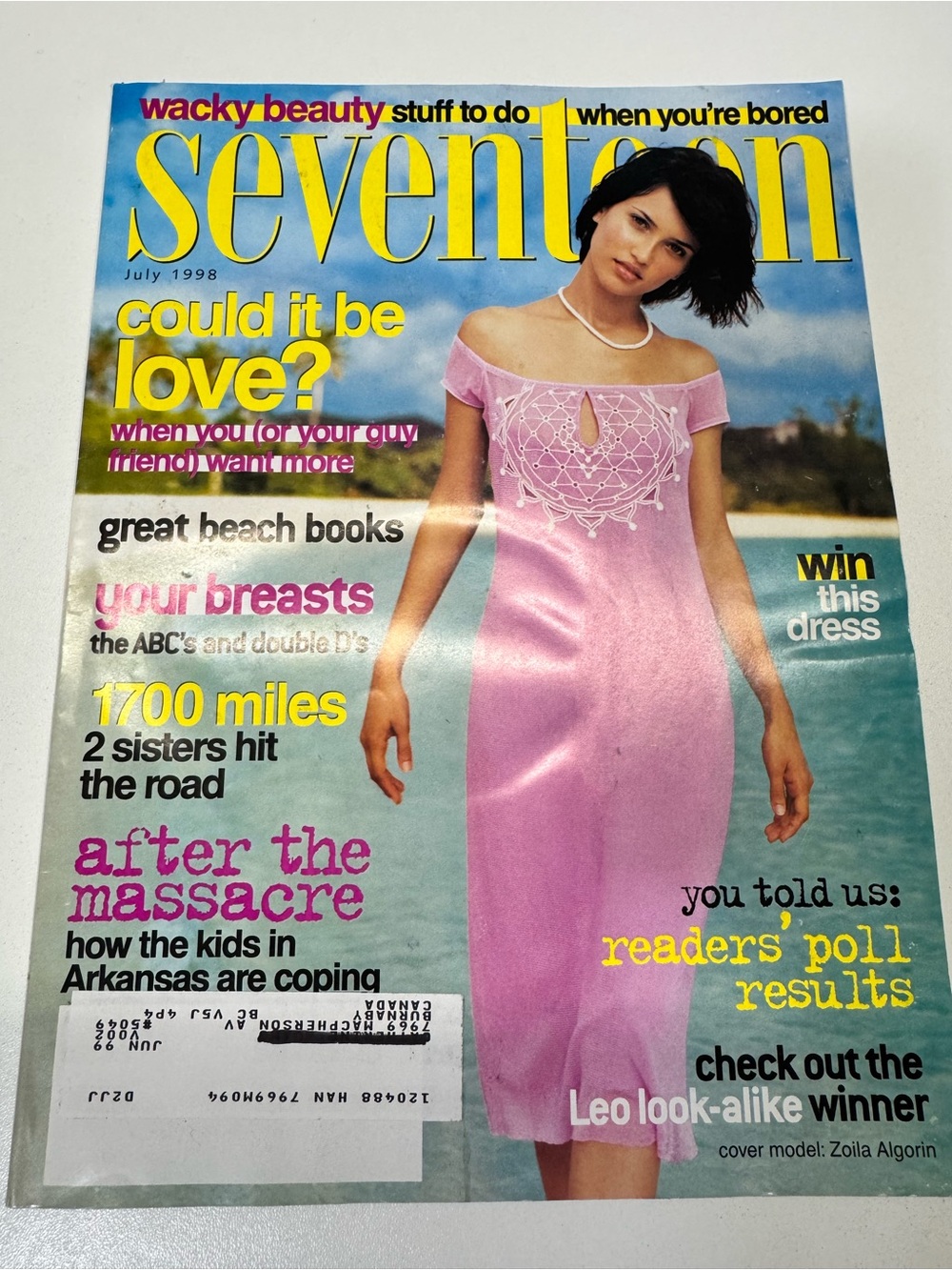 Seventeen 17 Teen Magazine July 1998 Zoila Algorin